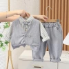 A stylish three-piece set for boys in autumn, cool autumn clothes for babies, and a one-year-old baby's spring and autumn outfit Specification image